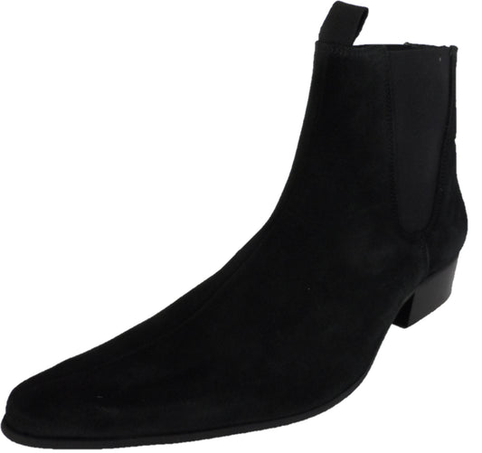 Ikon Original bottes beatle mod winklepicker en daim véritable noir