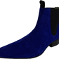 Ikon Original blaue Winklepicker Mod Beatle-Stiefel aus echtem Wildleder