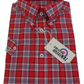 Ikon Original Red Checked Short Sleeved Button Down Shirts