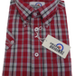 Ikon Original Maroon/Grey Checked Short Sleeved Button Down Shirts
