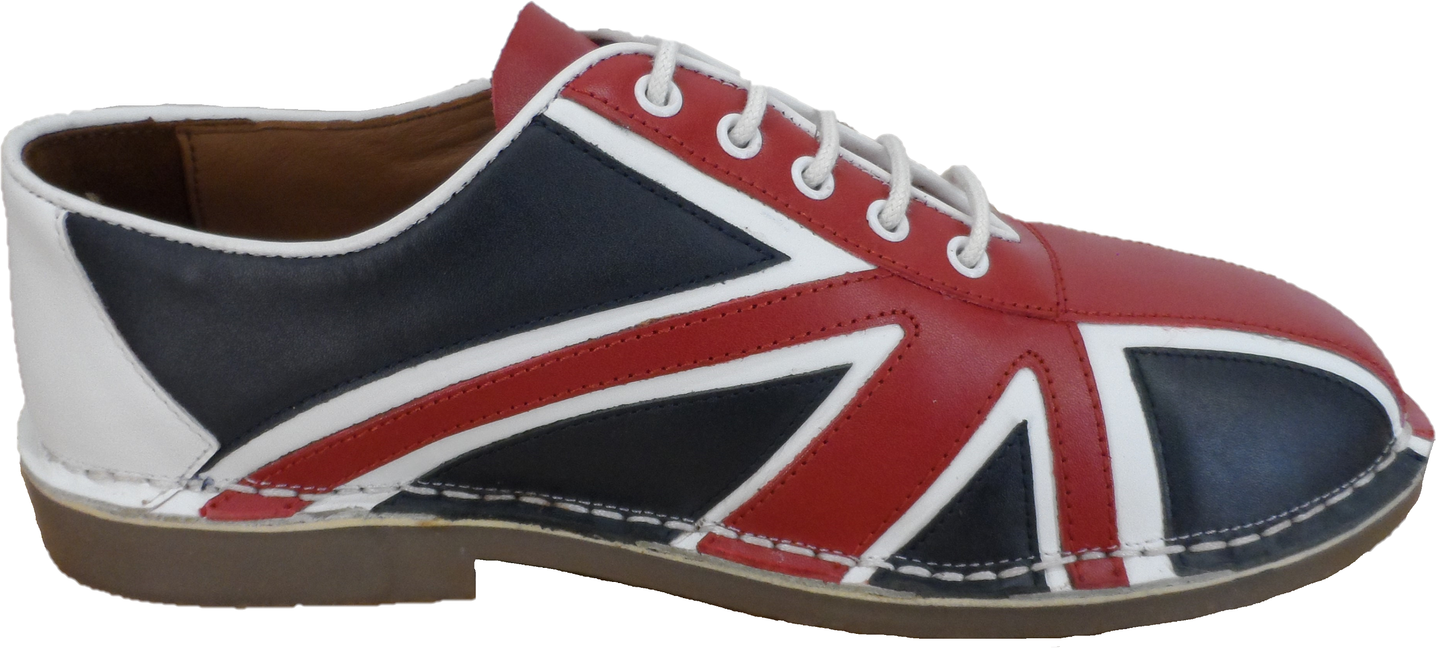 Ikon Original Union Jack Mens Red/White/Blue Mod Jam Bowling Shoes