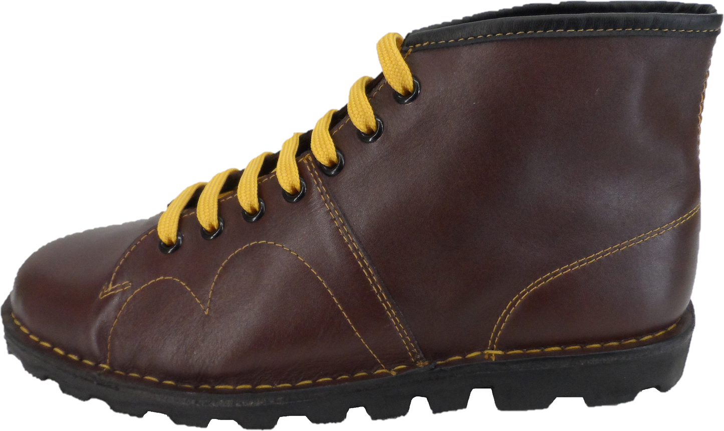 Ikon Original 1970's Style Oxblood Leather Monkey Boots