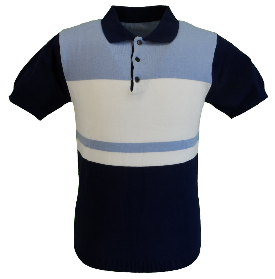 Men's Vintage Mod Polo Shirts UK Classic Style Retro Polo Shirts Mazeys UK