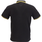 Ikon Original Black & Yellow Tipped 100% Cotton Polo Shirts
