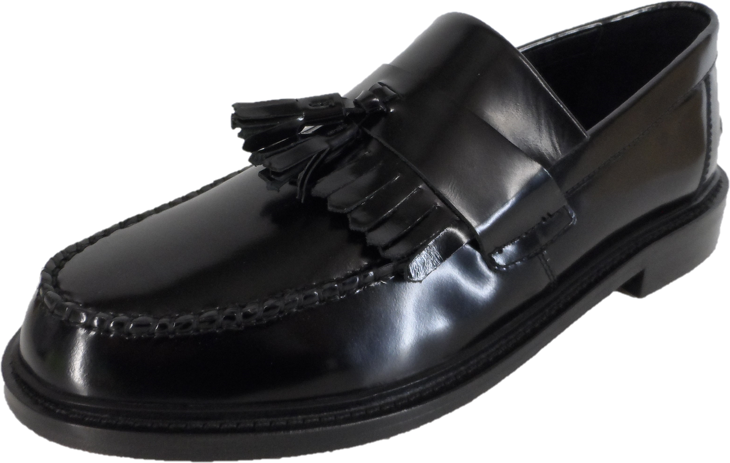 حذاء Ikon Original الرجالي Selecta باللون الأسود الكلاسيكي، SKA، حذاء بدون كعب بشرابة شمالية