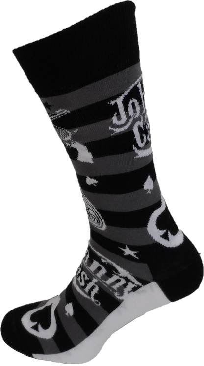 Mens Officially Licensed Johnny Cash Guitars 'n Guns Socks