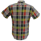 Mazeys Mens Burgundy Checked 100% Cotton Short Sleeved Shirts