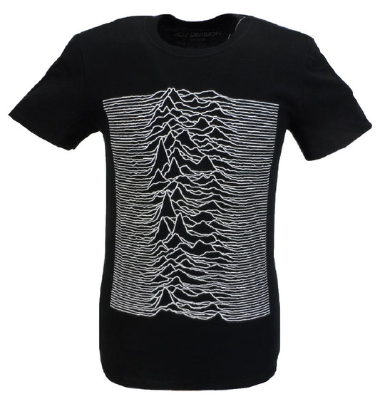 Herre officielle joy division 'unknown pleasures' med t-shirt med rygprint