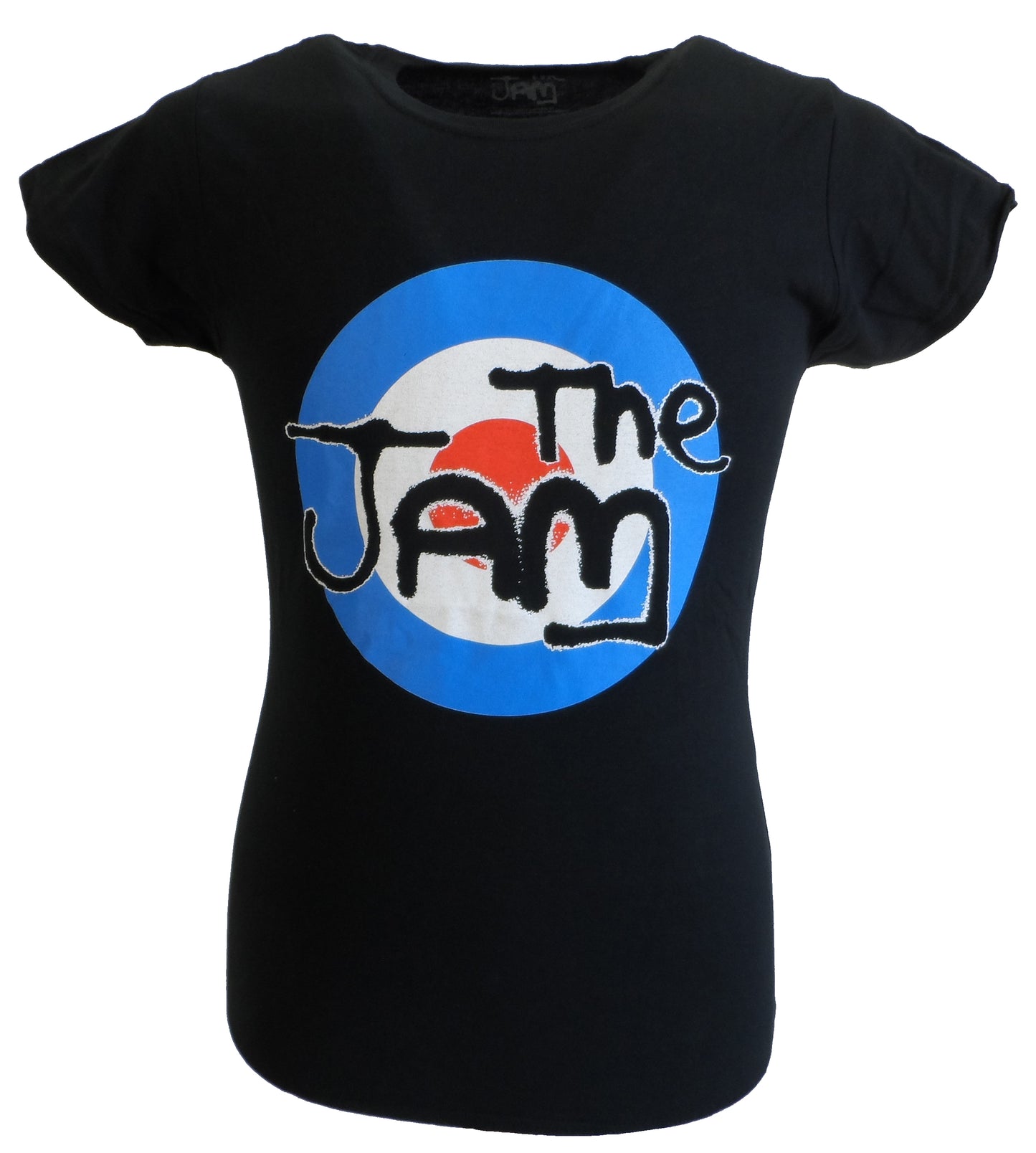 Offiziell lizenzierte schwarze Ziel-T-Shirts The Jam für Damen