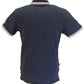 Lambretta Mens Retro Navy/White/Ocean/Carnelian Polo Shirts