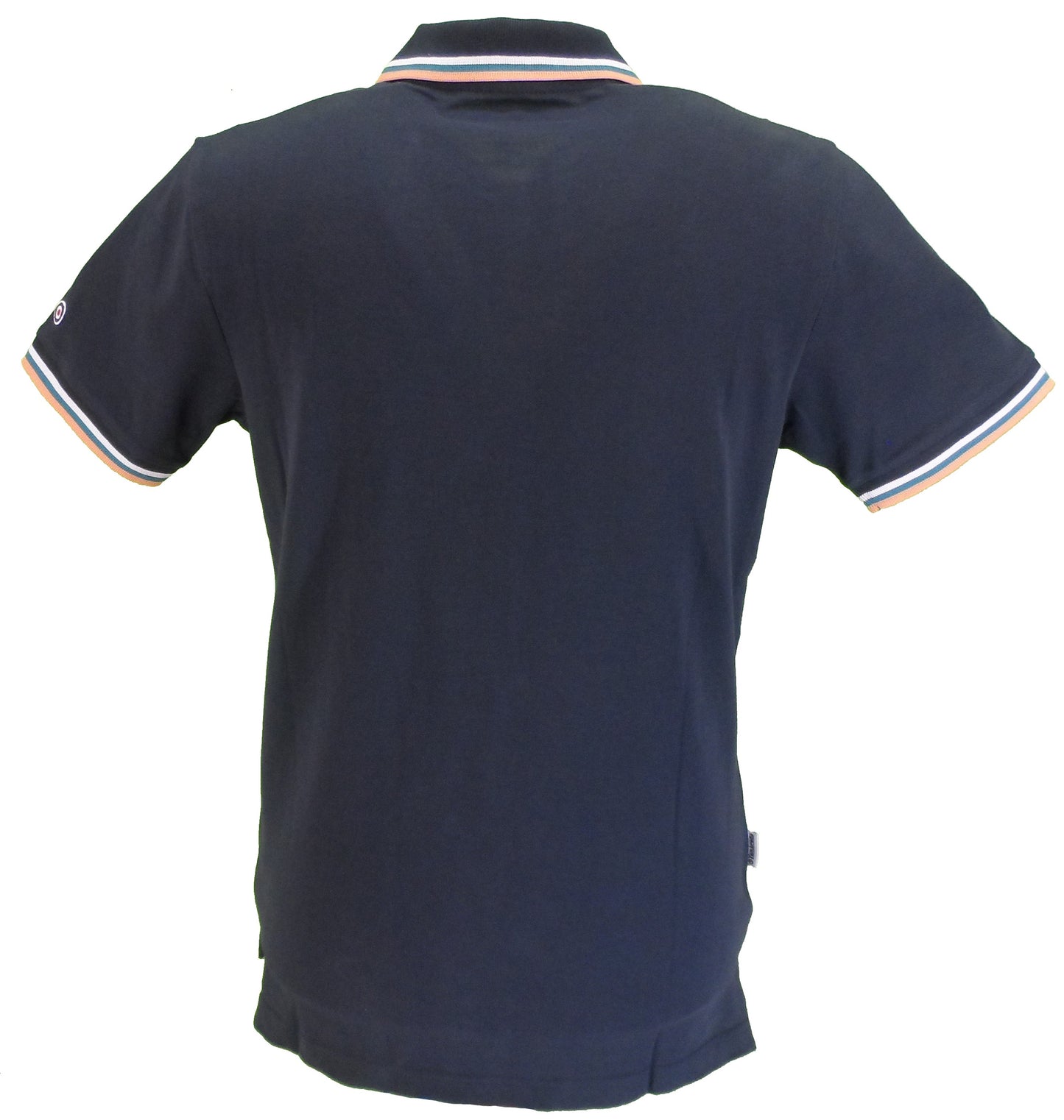 Lambretta Mens Retro Navy/White/Ocean/Carnelian Polo Shirts