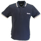 Lambretta Mens Retro Navy/White/Ocean/Carnelian Polo Shirts