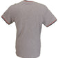 Lambretta Grey 100% Cotton Tipped Pique Retro T Shirt