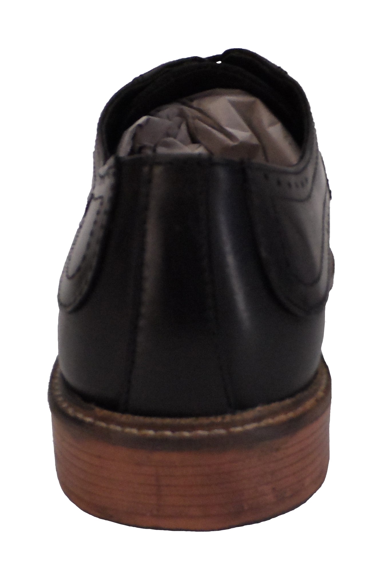 Lambretta Mens Black Leather Brogue Shoes