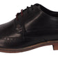 Lambretta Mens Black Leather Brogue Shoes