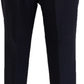 Lambretta Mens Navy Blue Check 60S 70S Retro Mod Vintage Trousers