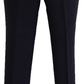 Lambretta Mens Navy Blue Check 60S 70S Retro Mod Vintage Trousers