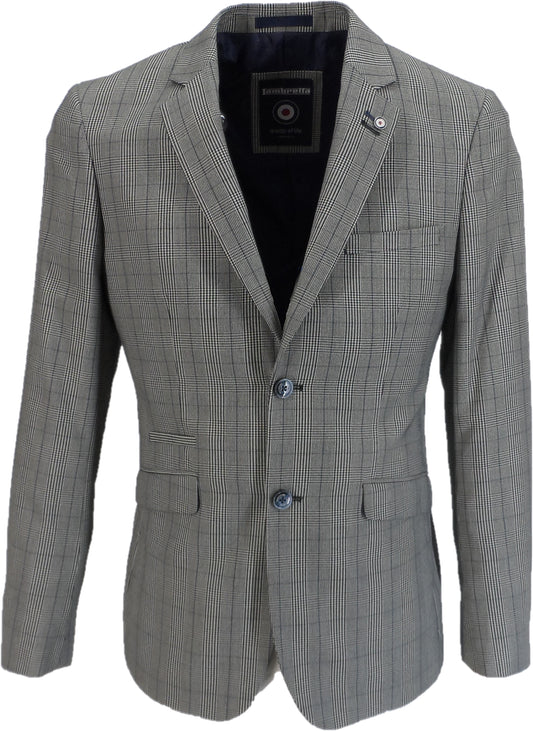 Lambretta Mens Prince of Wales Suit Jacket