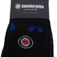 Lambretta Mens 3 Pair Pack of Navy/Black Retro Socks