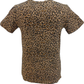 Run & Fly Mens Retro 70s Leopard Print T-Shirt