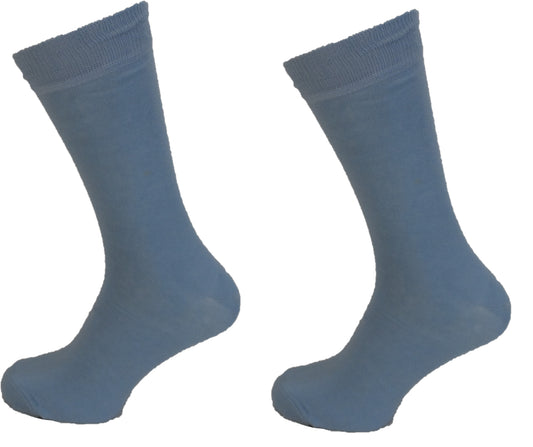 Herre 2 par pakke lyseblå mod retro Socks