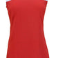 Mod Dress con botón de destino rojo y blanco retro para mujer