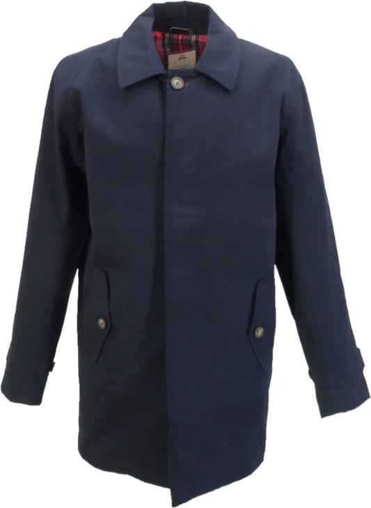 Abrigo mac azul marino para hombre Real Hoxton