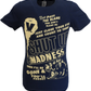 Mens Navy Blue Official Madness Shut Up T Shirt