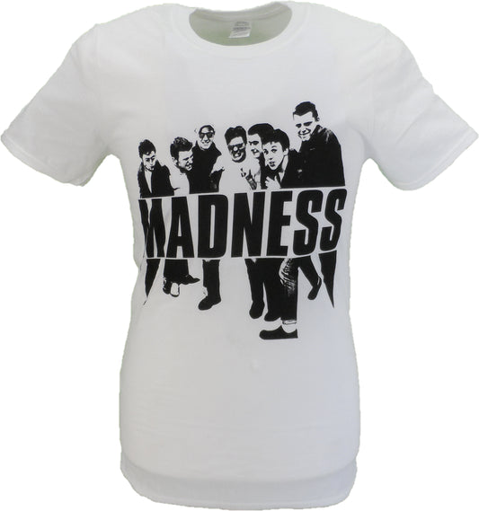 Herre hvid officiel Madness vintage billede t-shirt