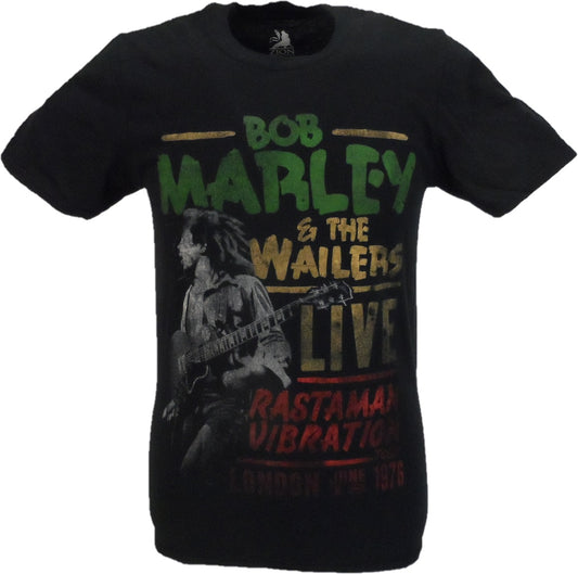 Herre officiel licenseret Bob Marley rastaman vibration tour 1976 t-shirt