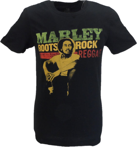 تي شيرت رجالي مرخص رسميًا من Bob Marley Roots Rock Reggae
