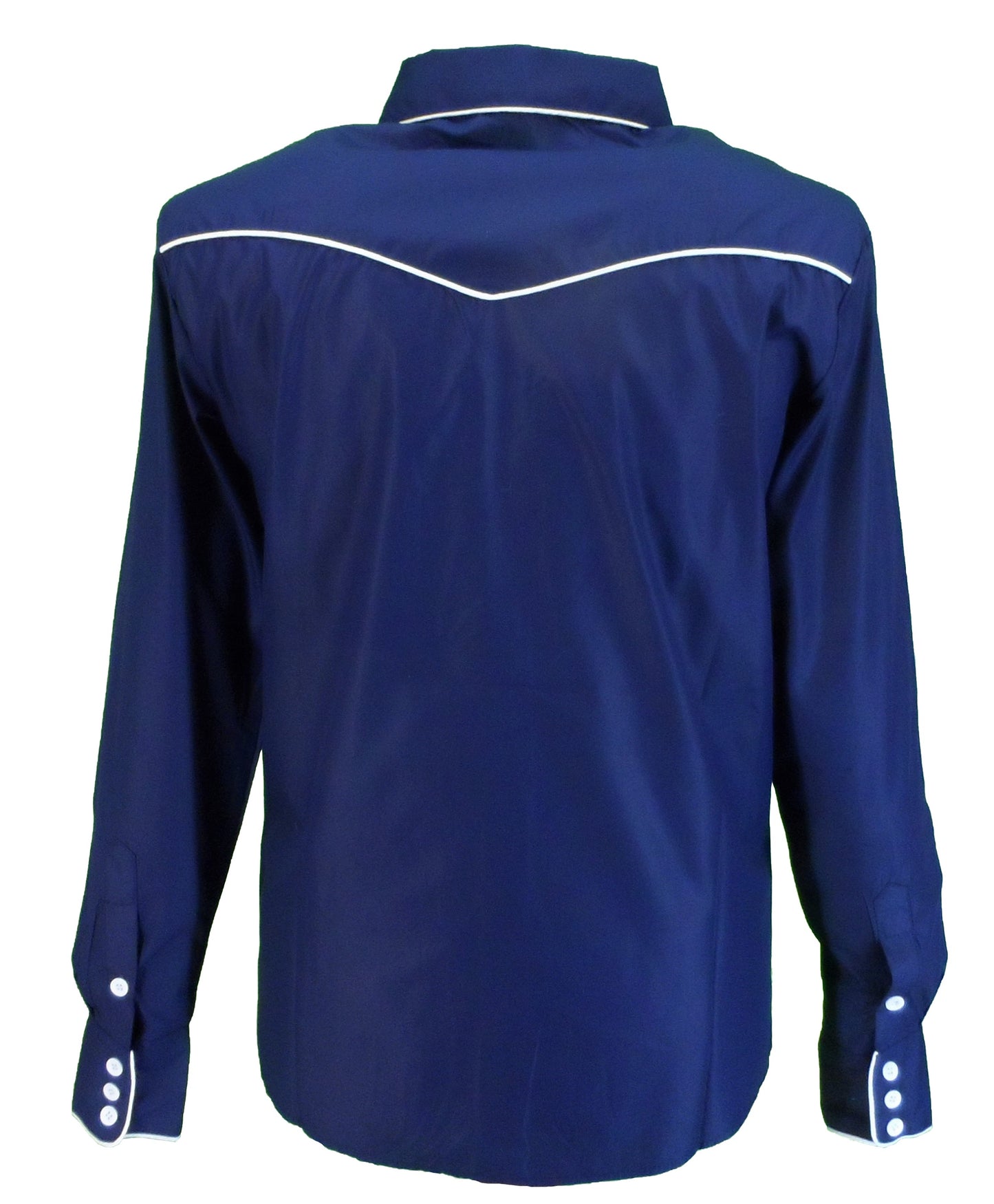 Mazeys Mens Navy Western Cowboy Vintage/Retro Shirts