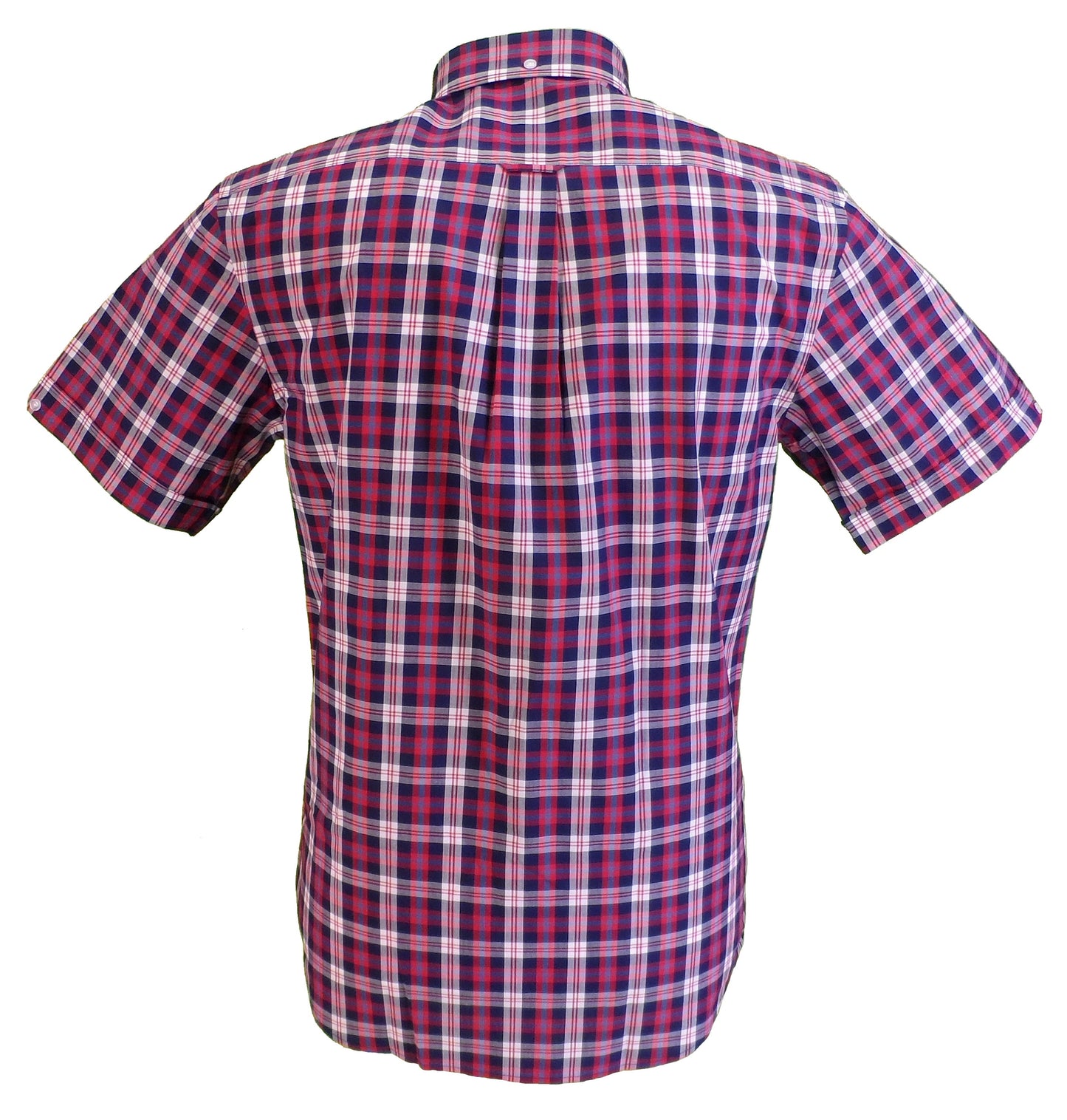 Mazeys Mens Red/White/Blue 100% Cotton Short Sleeved Shirts