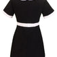 Ladies 60s Retro Mod Vintage Black Dress