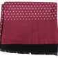 Mazeys Classica Sciarpa Retrò Mod Mod Con Nappe Bordeaux A Pois