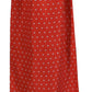 Mazeys Mens Classic Retro Mod Mod Tassled Scarf Lava Red Polka Dot