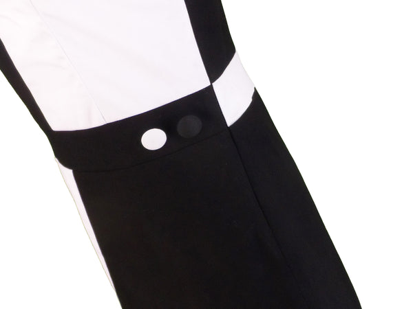 Mazeys dames rétro quadrant vintage mod noir et blanc robe des années ...