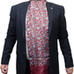 Mazeys Classic Retro Mod Mod Tassled Scarf Burgundy Paisley