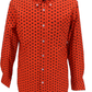 Mazeys Mens Red and Black Retro Mod Polka Dot 100% Cotton Shirts…