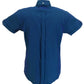 Relco Mens Short Sleeved Blue Tonic Mod Retro Shirts