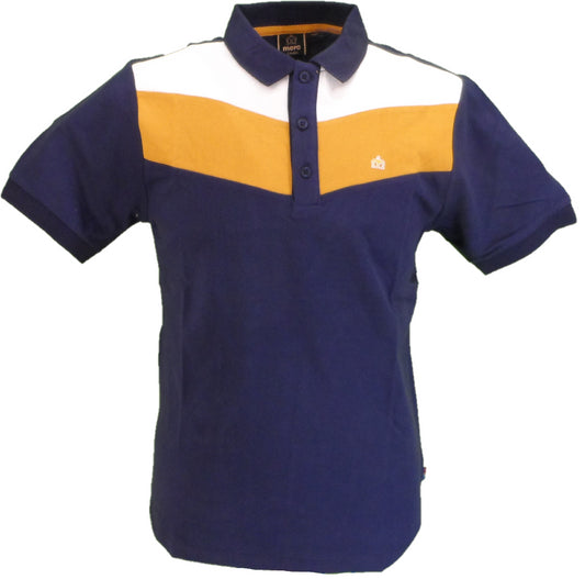 Polo rayé clyde bleu marine foncé Merc pour homme