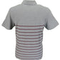 Merc London Grey Finsbury Striped Polo Shirt
