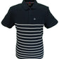Merc London Black Finsbury Striped Polo Shirt