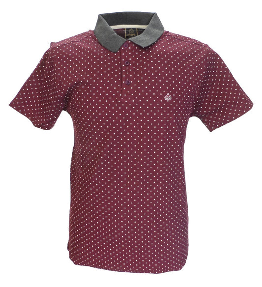 Polo Merc a pois bordeaux