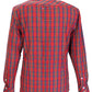 Langärmlige Retro-Mod-Button-Down-Hemden aus roter Neddy-Baumwolle Merc 