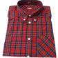 Camicie button down mod retrò a maniche lunghe in cotone rosso Neddy Merc 