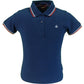 Merc Damen-Poloshirt aus marineblauer/roter/weißer Baumwolle …