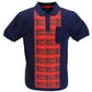 Merc Luna Navy gestrickte Vintage Mod Polo Shirts