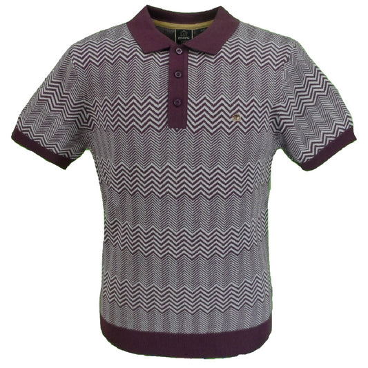 Merc bennard vinstrikkede vintage Mod Polo Shirts