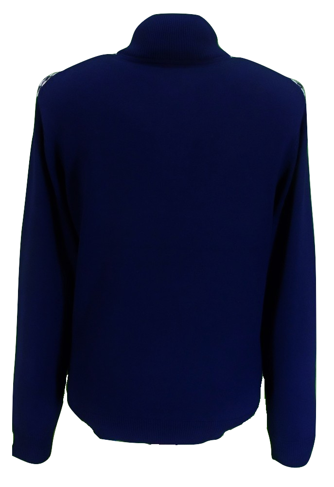 Merc jersey de hombre azul marino con cuello alto de punto Lockhill
